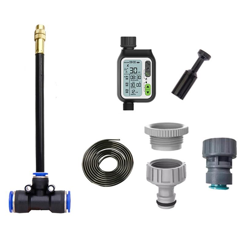 T02C!-Irrigation Water Timer Garden Drip Accessories Sprinkler Timer Program Set Smart Rain Sensor Outdoor
