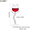 BORREY Crystal Glass Rose Red Wine Glass Wine Magnum Glass Clear Stemware Cup Party Fun Cold Drink Juice Mug 6oz Gift for Women