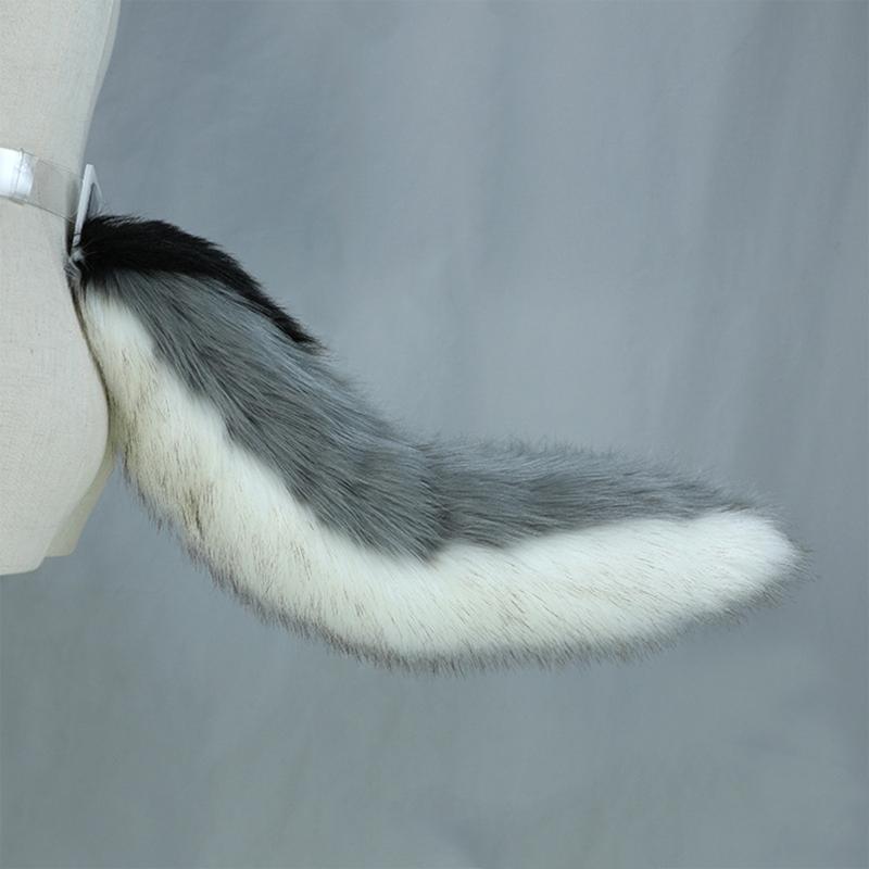 Creative Simulation Animal Cosplay Props Husky Dog Ears Headband Plush Tail Set Hair Accessories for Halloween Chris