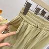Korean Style 2026 Spring/Summer Women's Elastic Waist Wide-Leg Pants - Solid Color, Sun Protection, Quick Dry, Floor-Length, Versatile.