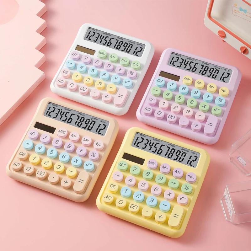 Ins Dopamine Candy Color Calculators Large Display Mechanical Dot Keyboard Back To School Supplies Studentsfinance Stationery