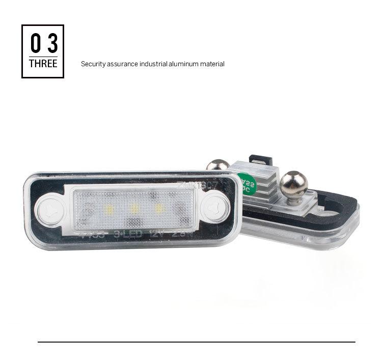 2Pcs For Mercedes Benz W203 W211 C219 R171 CLS SLK Car Licence Plate Light Rear Signal Lamp Illumination Automotive Accessories