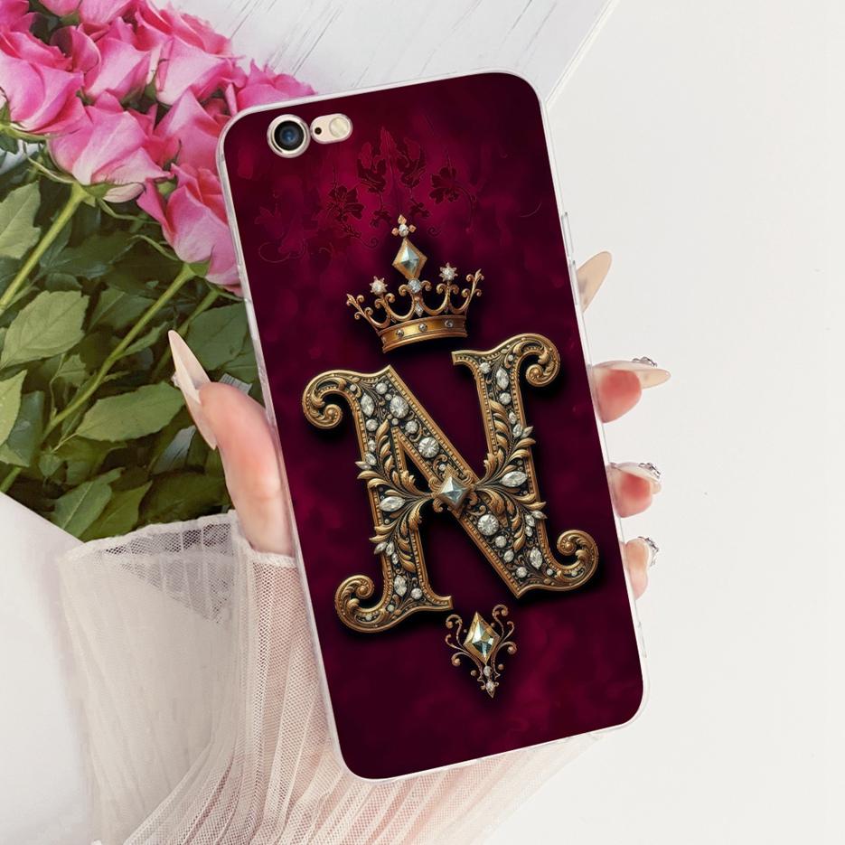 For Apple iPhone 6 6S Plus Case Cute Crown Letters Cover Soft Silicone Phone Case For iPhone 6S Plus iPhone6 iPhone6S Funda Bags