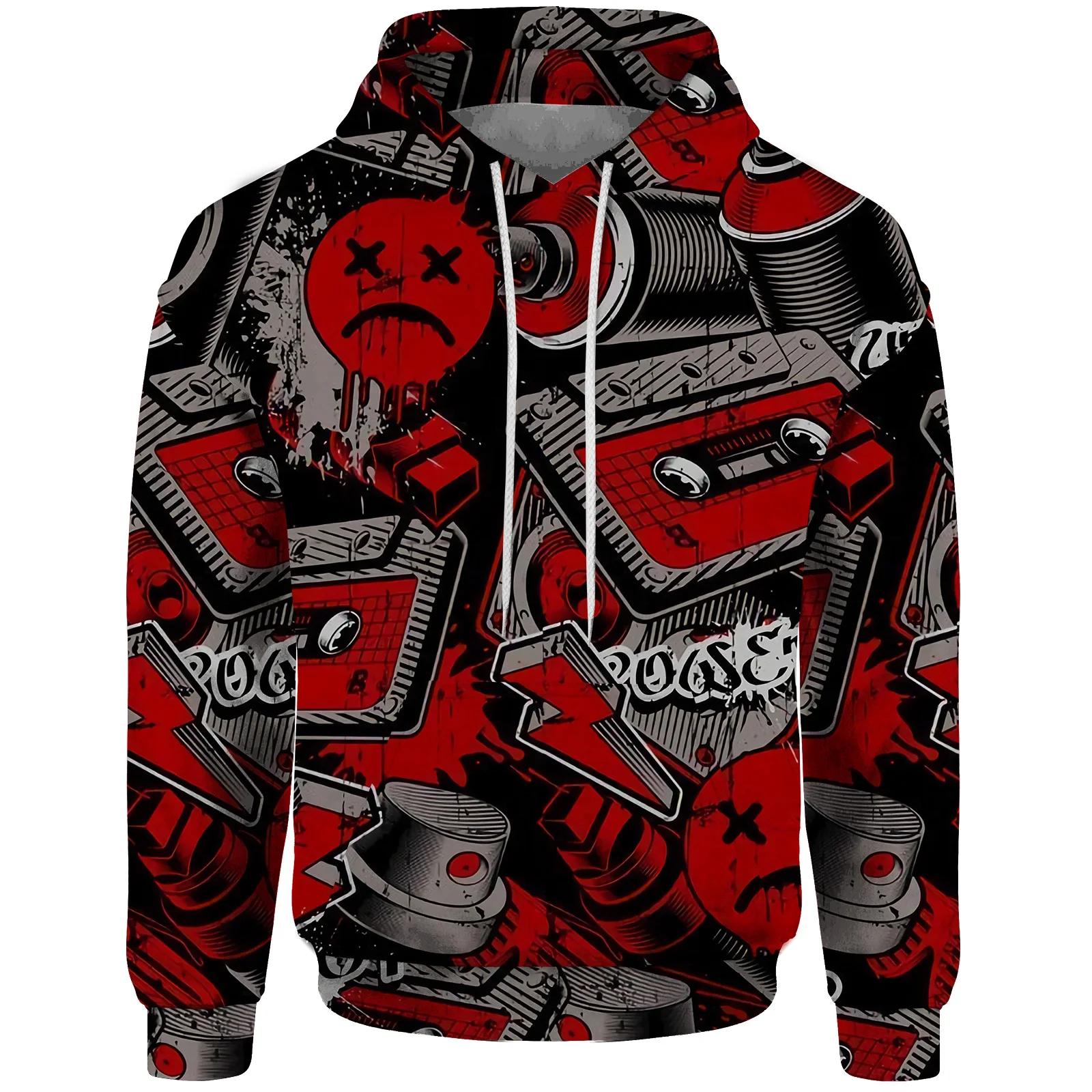 

Мужские толстовки с капюшоном, пуловеры, веселые толстовки с граффити, графические толстовки с капюшоном, забавная одежда 2000 года с принтом 3D-принтера, новые и 6XL