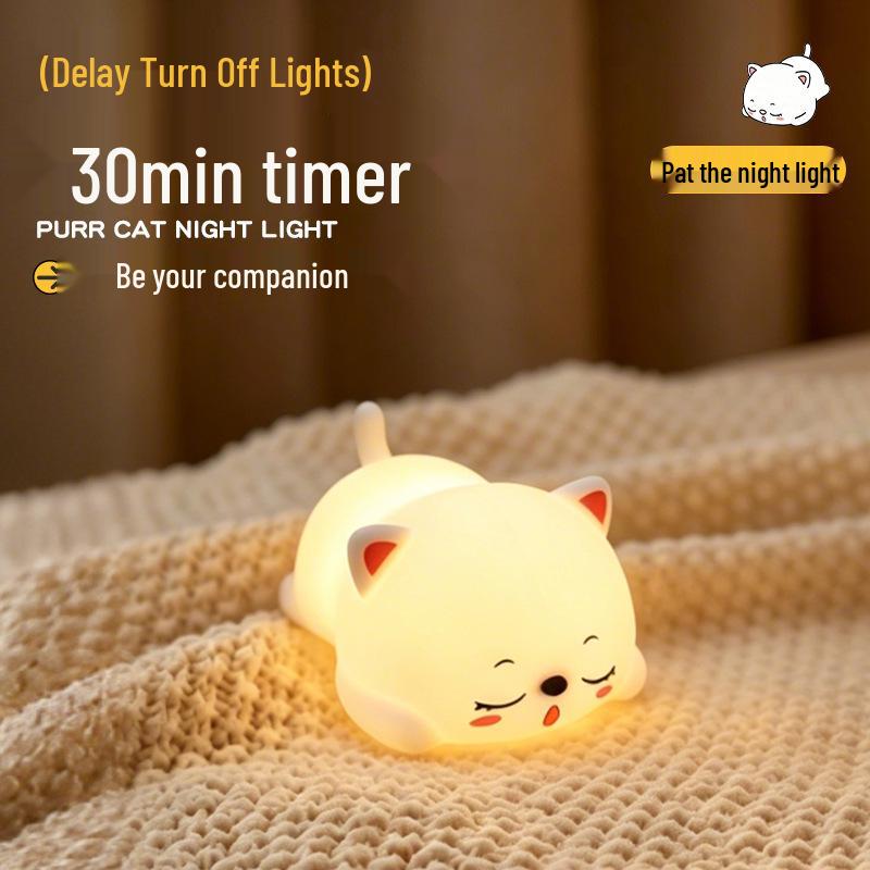 Panda Night Light: Soft Silicone Flower Lamp for Eye Protection - Perfect for Bedroom, Desk, or as a Children's Toy Gift.