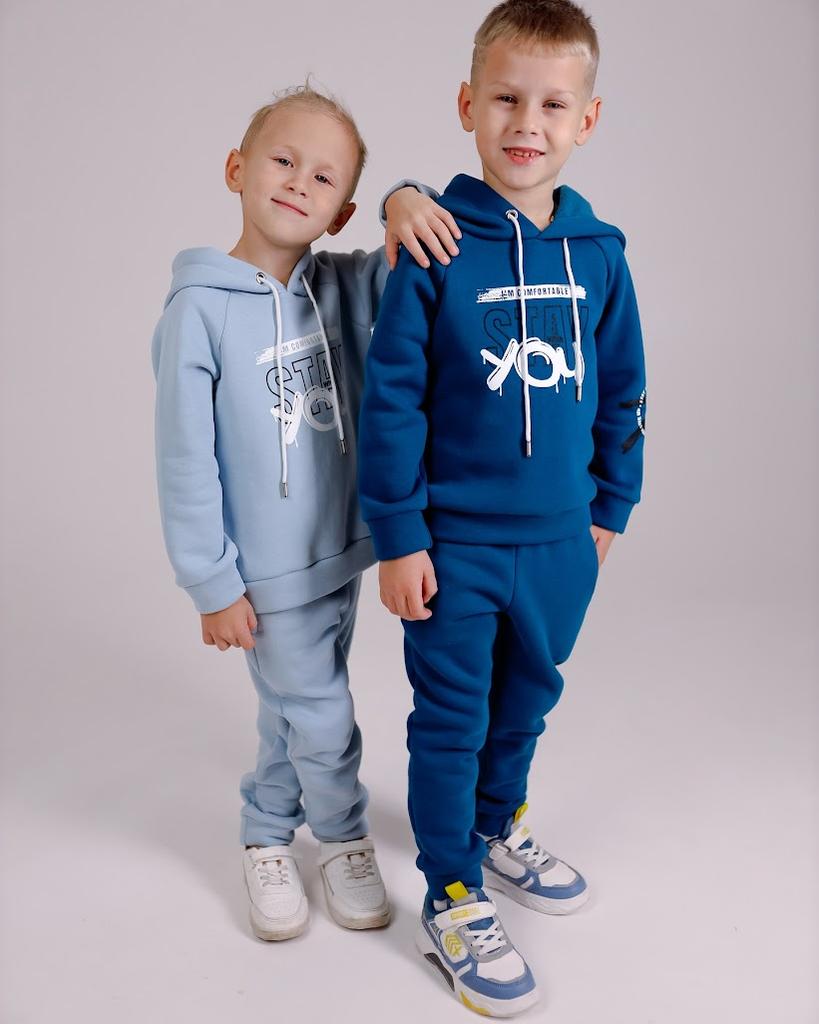 Warmer Jungen Kapuzenpullover Set – Strapazierfähige Baumwollmischung mit Brust- & Ärmeldruck Winter 6314-025-33-4 HC