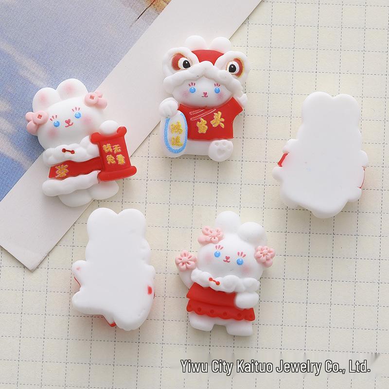 2023 Rabbit Style Resin Ornaments & Hair Clips DIY Kit