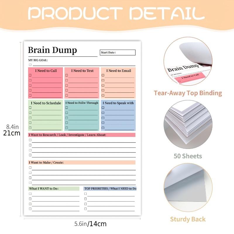 50 Pages, tear off the to-do list notebook A5