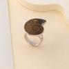 Natural Shell Clam Spiral Ring With Open Design For Unisex Fashion Accessory
