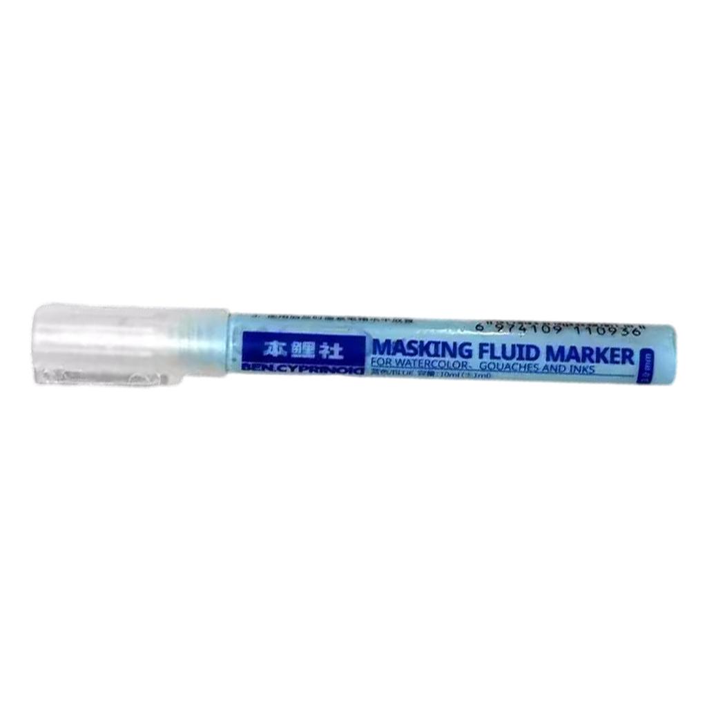 0.7mm/0.3mm Masking Fluid Marker Mark Pen Type Watercolor Masking Liquid White/Blue Glue Covering Liquid Art Supplies