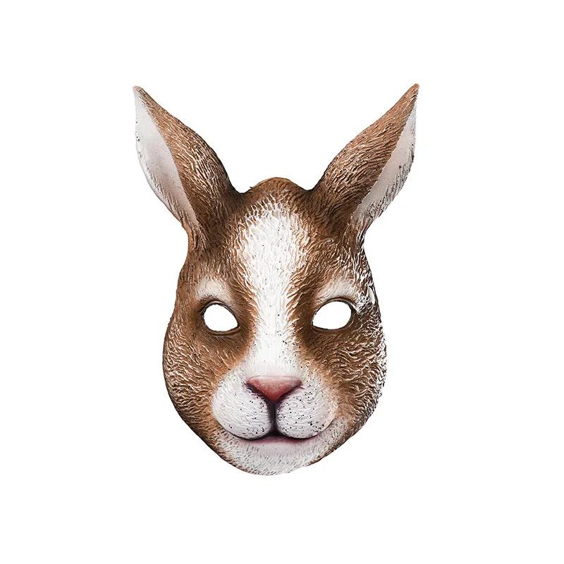 Cosplay Bunny Mask Half Face Animal White Rabbit Mask Punk Cosplay Anime Purim Easter Carnival Party Masquerade Mardi Gras Mask