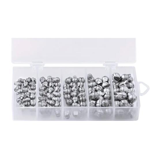 

50/100 шт. 0,5-2 г металлическое рыболовное грузило с утконосом, сверхмощное морское, пресноводное, глубокое рыболовное отверстие, вес шарика из бисера, аксессуары для рыбалки на открытом воздухе 50pcs