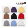 Winter Gestrickte Beanie Frauen Mode Strass Perlen Stricken Hüte Damen Casual Skullies Kappe Weibliche Einfarbig Casual Knochen