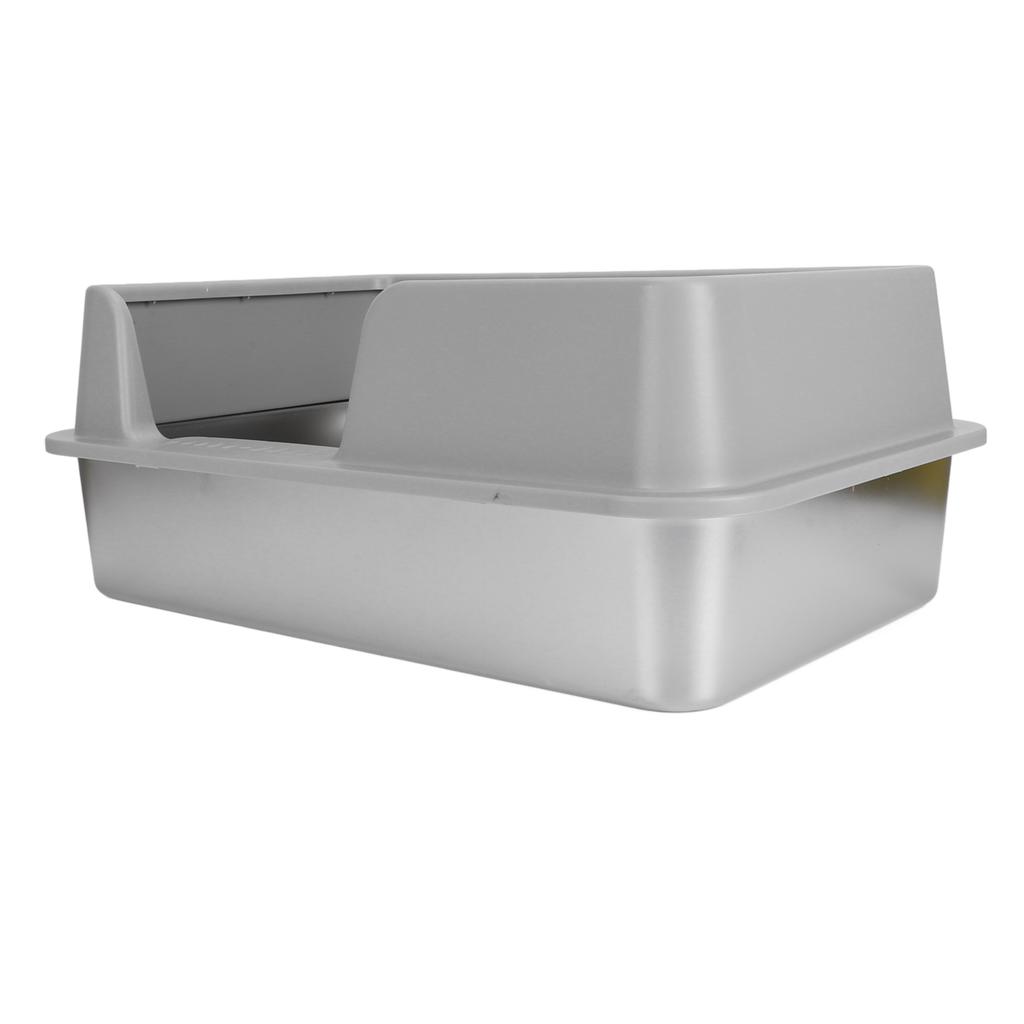Stainless Steel Litter Box High Sides Anti Splashing Easy To Clean Enclosed Cat Litter Box for Small Medium Cats