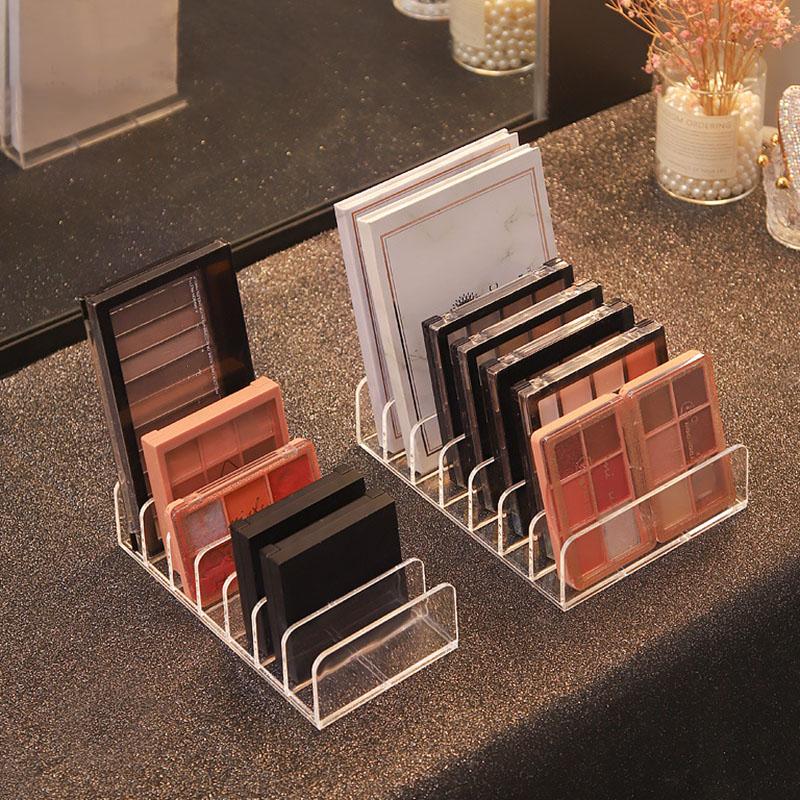 

Desktop Cosmetic Storage Box with Dividers for Eye Shadow Palette, Powder Box and Lipstick