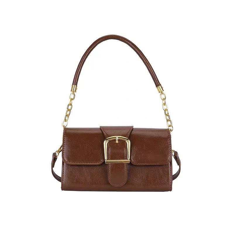 Underarm Bag Women'S Niche High-End Single Shoulder Messenger Bag Retro Simple Temperament Commuter Baguette Bag