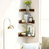 1PC Succulent Plant Shelf for Living Room Triangle Shaped Decorative Fan-shaped Storage Shelf Wooden Storage Rack 39x28cm