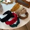 Korean Hair Accessories Solid Color Cotton Crumpled Women's Head Hoop Wide Bezel Makeup Hairbands for Ladies Headwear  New