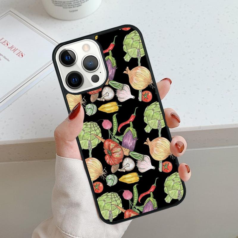 Vegan Vegetables Veggies Phone Case For iPhone 17 Air 11 12 13 14 15 16 Pro Max Cover For iPhone 17 Air Max Plus Coque Shell