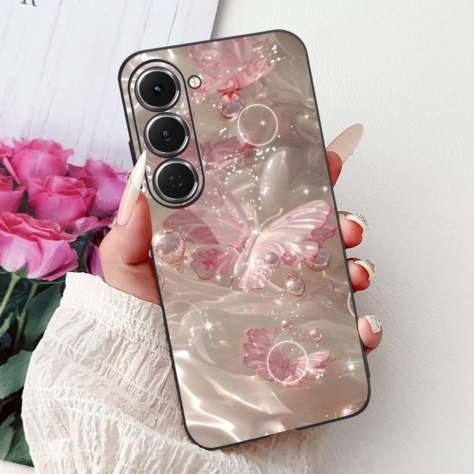 Casing For Tecno Spark 40Pro KM6 Cover For Techno Spark 40 Pro Case Silicone Luxury Butterfly Love Fashion Flowers Cool Painted
