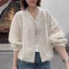 Spring Summer Lace Thin Jacket Women Parka Casual Femal Coat Hollow Out Embroidery Floral Women Thin Coat
