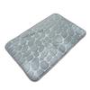 Coral Velvet Floor Mat, with Pebble Pattern Bathroom Carpet, Absorbent Non-Slip Door Mat for Bathroom Entryway Kitchen