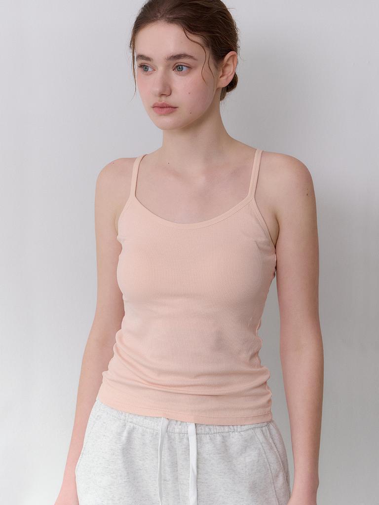 Tieseueichi Modal Ribbed Camisole Bra Top 4 Colors 2 Pieces