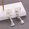 Fashion Flower Rhinestone Zircon Wedding Necklace Earring Set for Bridal Jewelry Women Wedding Dresses Accessories Party Gift