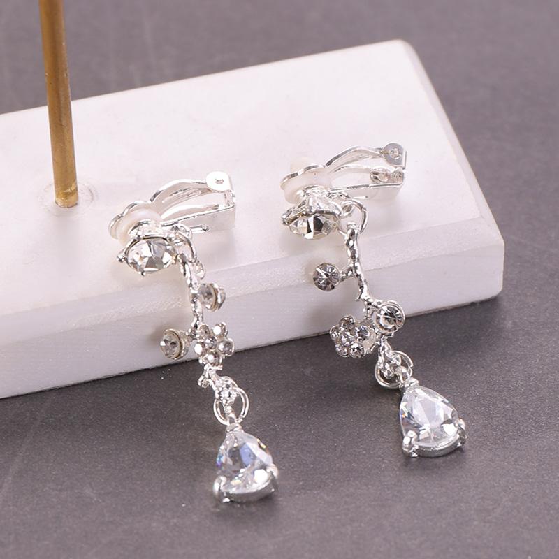 Fashion Flower Rhinestone Zircon Wedding Necklace Earring Set for Bridal Jewelry Women Wedding Dresses Accessories Party Gift