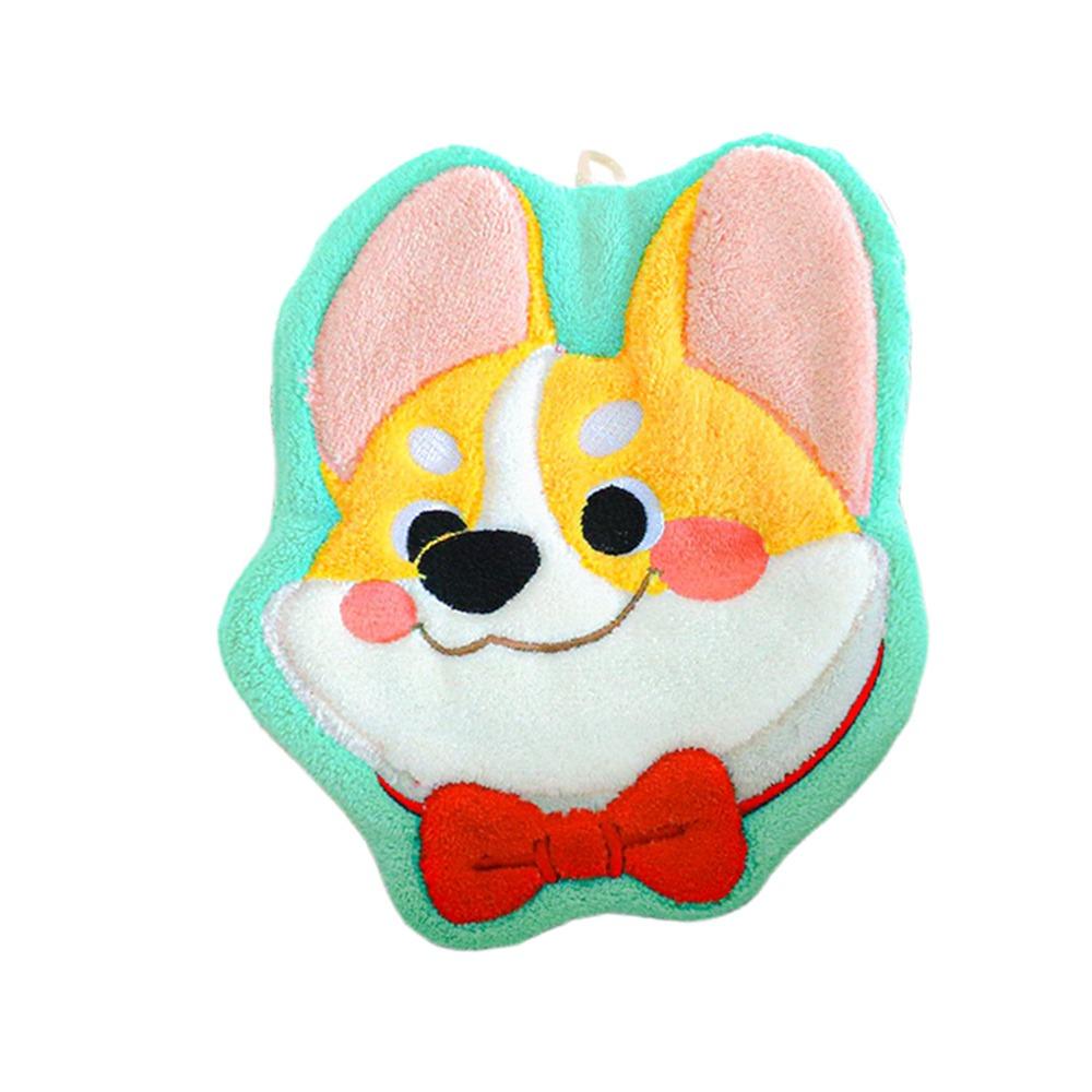 

Dog Shaped Hand Towel Soft Absorbent Kid Towel New Kitchen Handkerchief Bathroom C