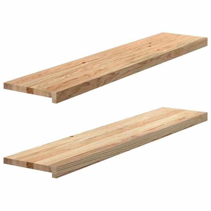 VidaXL Window Sills 2 Pcs Untreated 120x30x2cm Solid Oak Wood 4009114