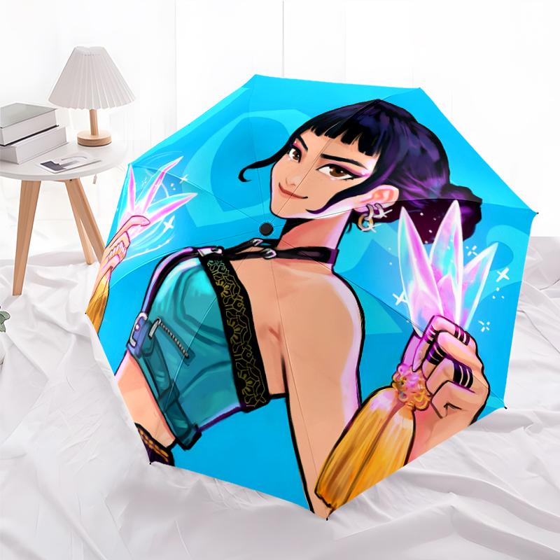 1pc KPop Demon Hunters ZOEY4 Umbrella, Sun Protection, And UV Shielding. It Has Eight Sturdy Ribs for Outdoor Use And Perfect Gift