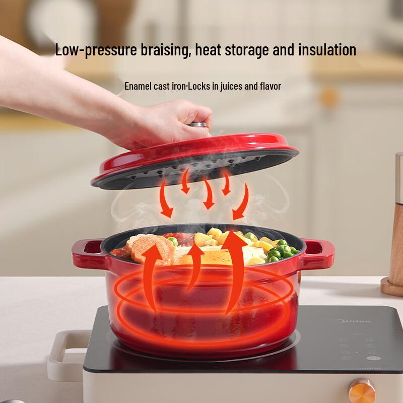 Sanjiaolong Enameled Cast Iron Pot