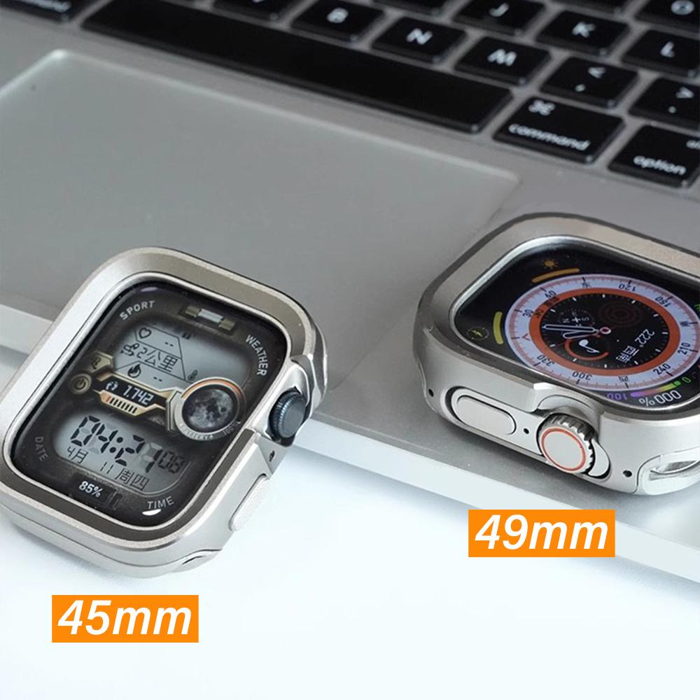 Metal Protector Cover for Apple Watch Ultra 2 49mm Men Bumper Frame Shell Case for Series 10 9 8 7 6 5 46mm 45mm 44mm 41mm 40mm