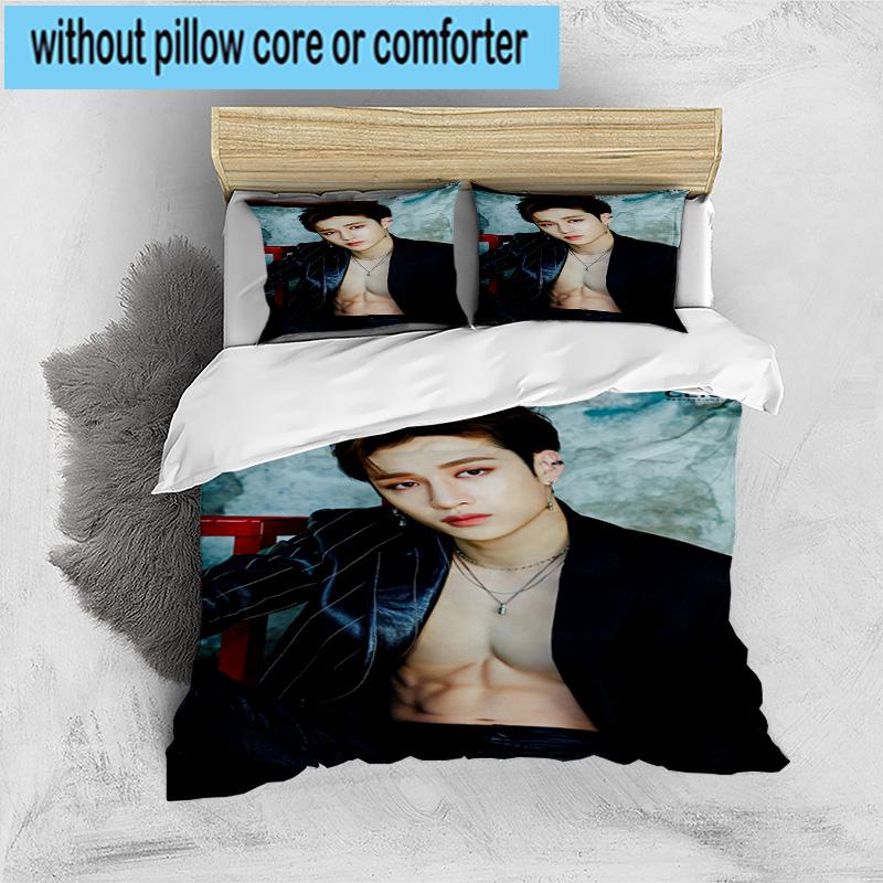 3PCS K-pop Stars In Urban Vibes 3pcs Bedding,Including 3PCS Duvet Cover And 2pcs Pillowcases Perfect for Christmas,Ideal for Bedroom, Dormitory