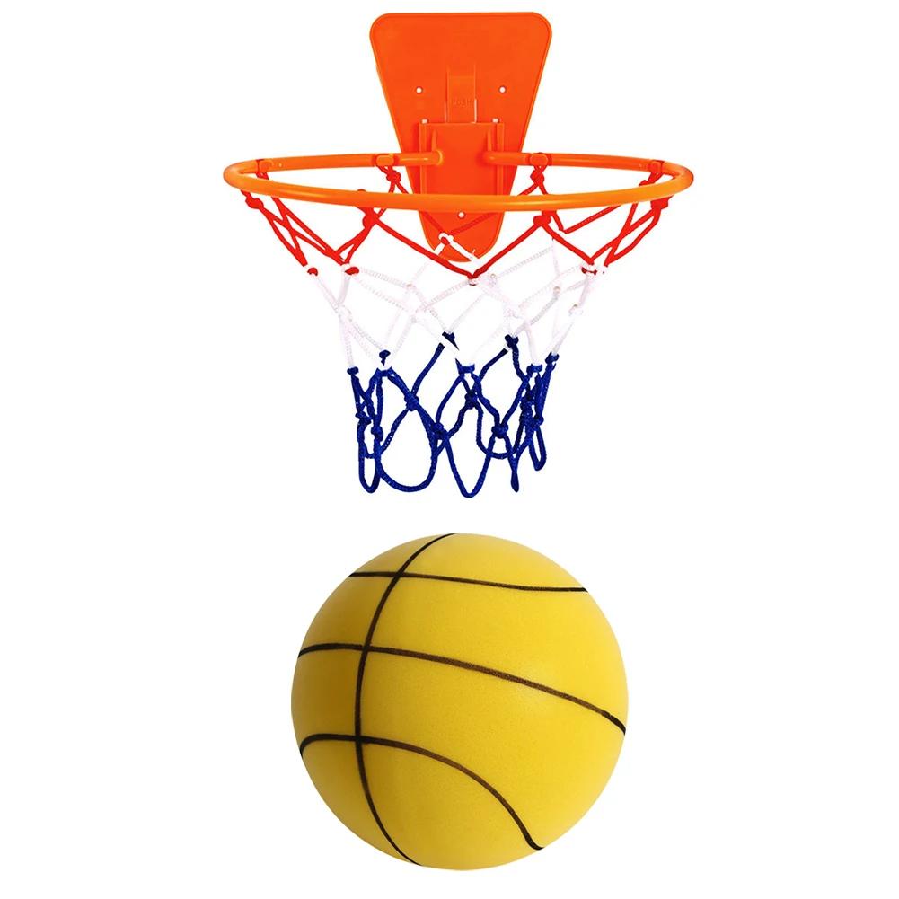 Bouncing Mute Ball Indoor Silent Basketball 24cm Foam Basketball Silent Soft Ball Air Bounce Basket Ball Size 3/5/7 Sports Toy
