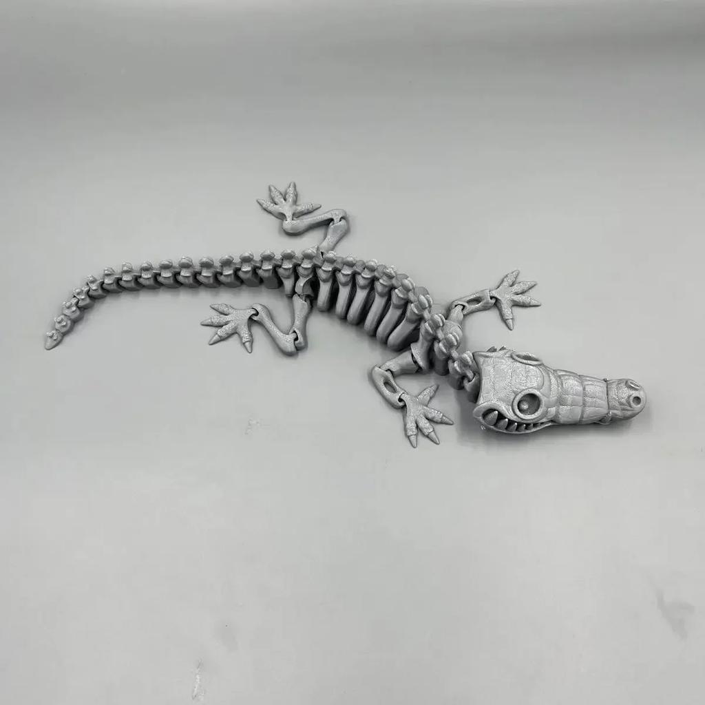 3D Printed Gem Articulated Crocodiles Rotatable 3D Crocodiles Toy Posable Joints Fidget Surprise Toy For Autismadhd# Color: A2