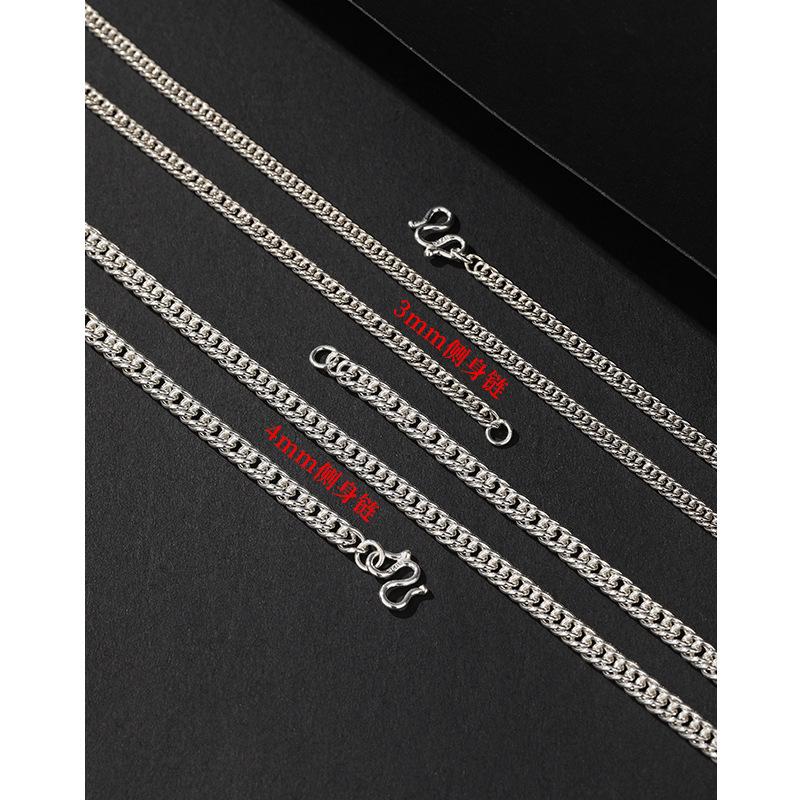 

Мужское колье-цепь кубинского плетения из стерлингового серебра 925 пробы - Модное, Высококлассное, Универсальное колье-цепочка для ключиц 925 Sterling Silver