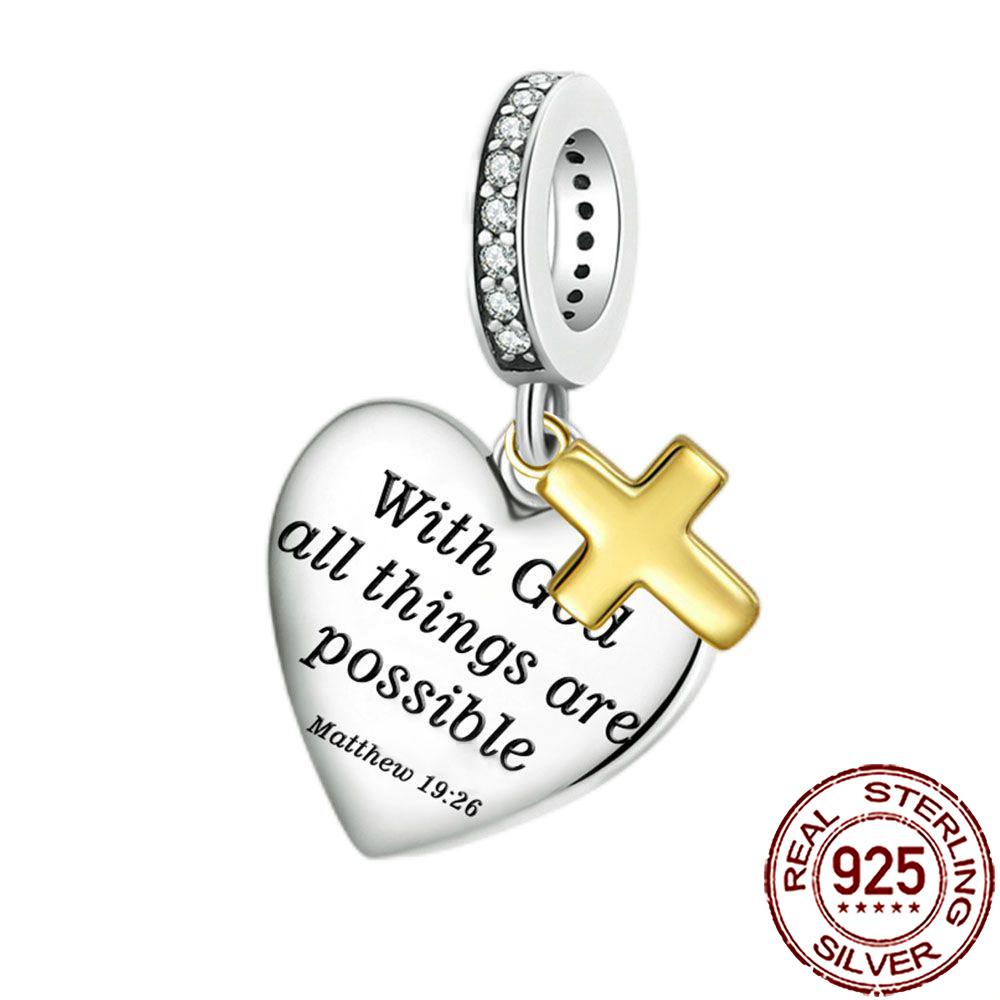 New Charms Copper Dream Catcher Cross Clover Angle Wing Heart Beads Fit Origina Bracelet Necklace Diy Jewelry