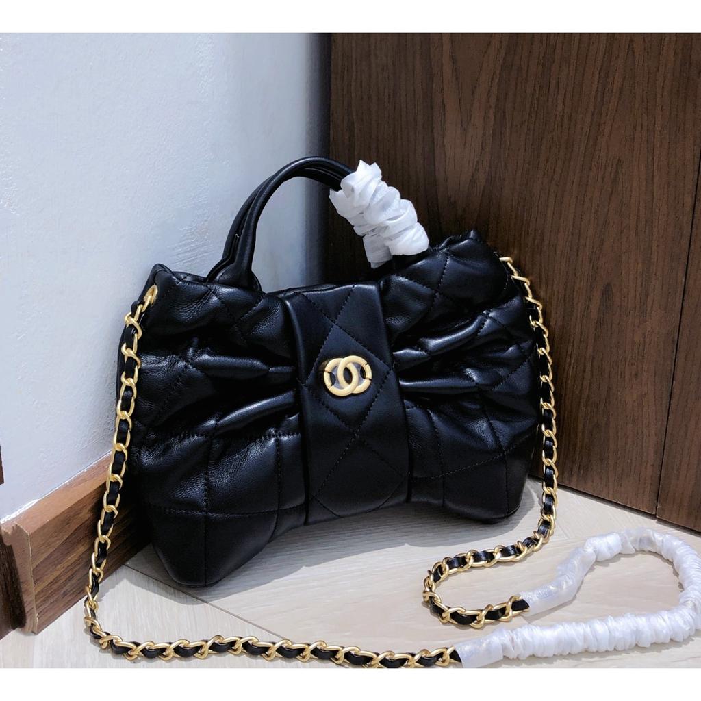 2025 Neue Lammfell-Schleifentasche, Diamant-Kettentasche, modische und hochwertige Einzel-Schulter-Umhängetasche für Damen