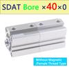 SDAT Pneumatic Cylinder SDAT 20/25/32/40/50/63/80/100 Double Force High Thrust Female Thread Type Magnetic Thin Cylinder