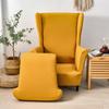 Ohrensessel Überwürfe 2 Stück / Set Dehnbares Lycra Ohrensessel Esszimmerstuhl Abdeckungen Sofa Möbel Überwurf Einfarbige Möbel Schutzhülle