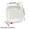 Dual Layer Fruit Water-Filtering Bowl Large Capacity with Strainer Fruit Serving Plate with Lid Plastic Fruit Bowl with Fork