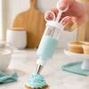 Stainless Steel Icing Tips Cake Decorating Kit, Cupcake Piping Tool with 6 Nozzles, Clear Easy Frosting Applicator Set for Icing, Frosting, Cupcakes,