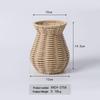 Handmade Plastic Rattan Flower Vase: Indoor Desktop Decor for Dry Flower Arrangements
