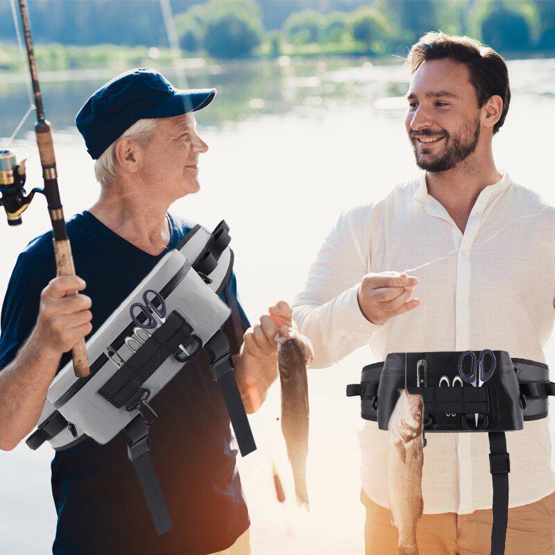 Waterproof Multi-functional Fishing Waist Bag with Rod & Hook Holders
