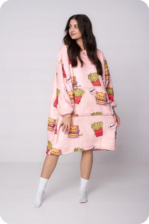 KOC BLUZA Oversize Calda Spessa KOCOBLUZA 2in1 XXL KOTOBURGER Pelliccia [KB-W26]