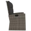 Garden Lounge Bench with Reclining Function & Cushions Gray 118 cm Poly Rattan
