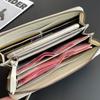 Retro Genuine Leather Women Wallets First Layer Of Cowhide Motorcycle Long Wallet Branded Style Rivets Phone Purse Studs Clutch Bag