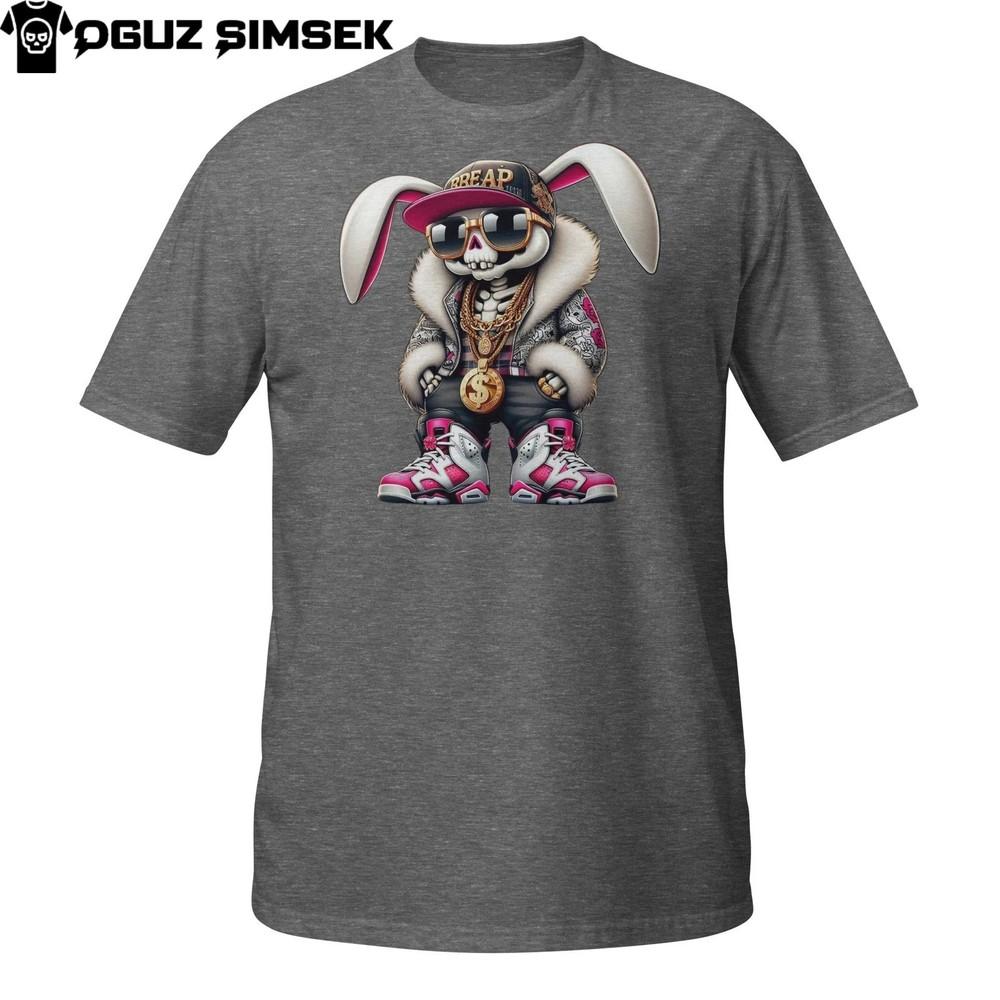 

Urban Bunny T-Shirt – Hip Hop Rabbit with Cap, Shades and Gold Bling XL